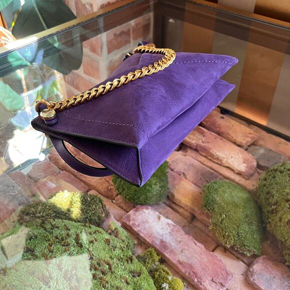 MULBERRY M Zipped Purple Suede Pouch - Picture 6 of 8